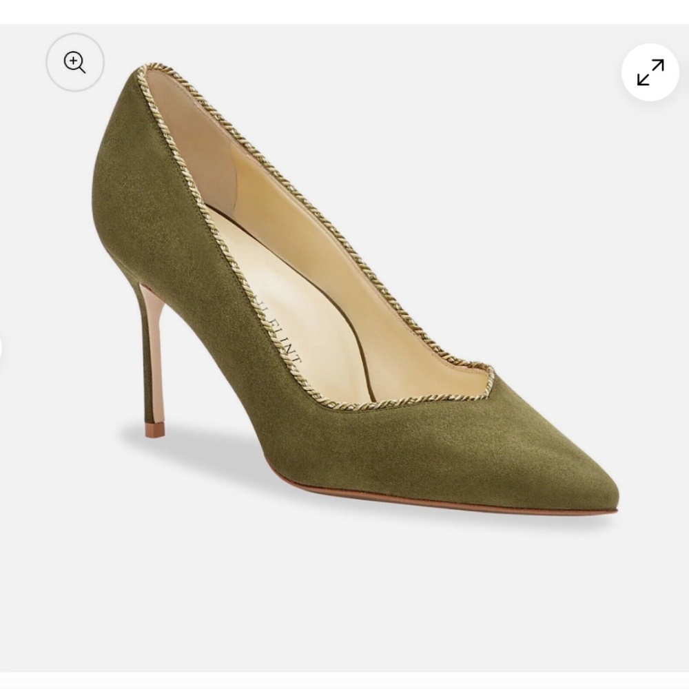 NWT Sarah Flint Olive Twist Perfect Pump 85
